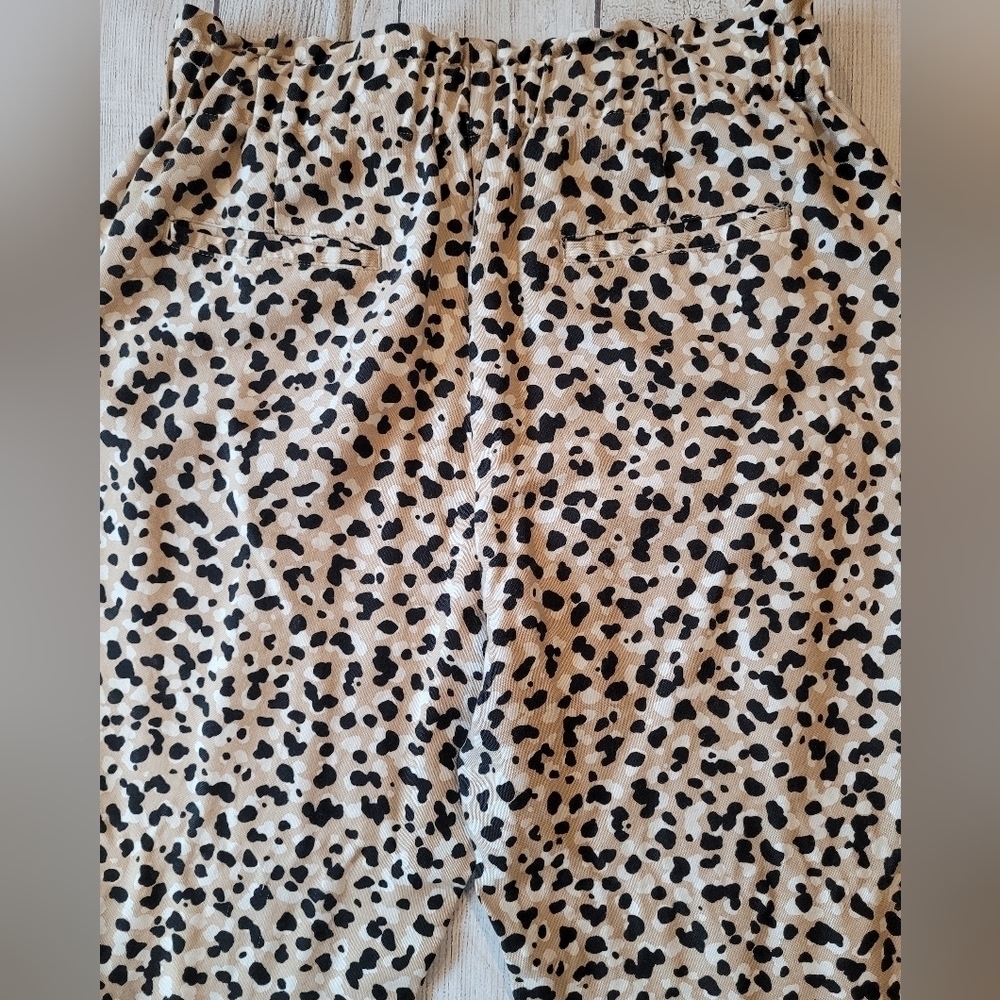 Ann Taylor •Size Medium• Leopard Tan Print High Waisted Pull On Pants w/ pockets - Picture 6 of 12